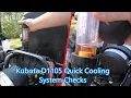 Kubota D1105 cooling system checks ZD1211 mower