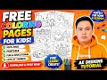 FREE Coloring Pages for Kids 100 Printable Designs AE Designs Tutorial