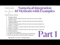 Numerical Integration Part 1 Rectangle and Midpoint Methods