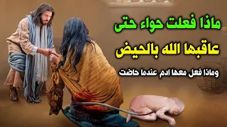 ماذا فعلت حواء حتى عاقبها الله بالحيض   وماذا فعل معها سيدنا آدم عندما حاضت   ستبكى من غضب الله دندنها