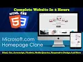 Microsoft Homepage Clone - CSS Grid Flex Media Queries Build a Modern Landing Page Website
