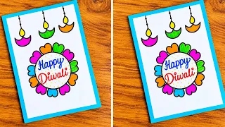 DIY Diwali greeting card | Diwali card making ideas | handmade card ideas #YoutubeFestiveDrop