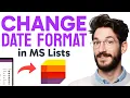 How to CHANGE DATE FORMAT in Microsoft Lists Step by Step