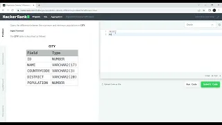 HackerRank SQL Population Density Difference SQL Learning