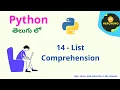 14 - List Comprehensions in Python Python in Telugu