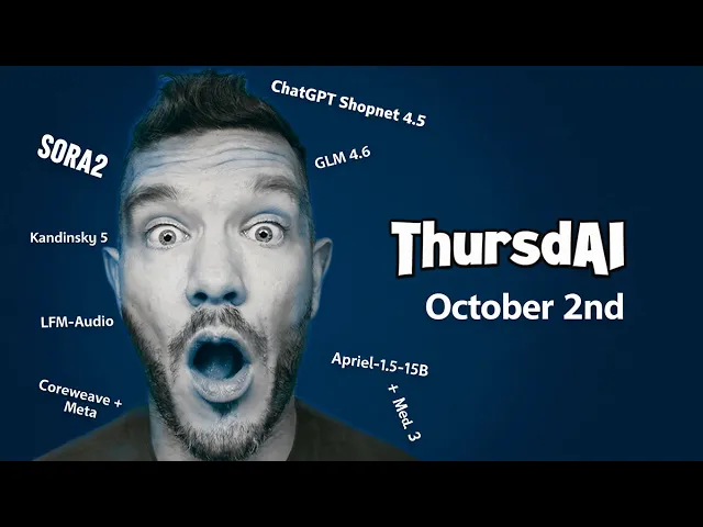 Thumbnail for ThursdAI Oct 2 - SORA2 the AI TikTok, DeepSeek 3.2, ChatGPT shopping, Sonnet 4.5, & more AI news