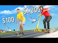 $1,000 vs $100 Scooters! *Budget Challenge*