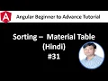 Angular Tutorial For Beginners 31 Sorting in Hindi