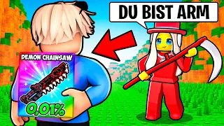 Ich tat so als wäre ich ein NOOB, dann benutzte ich 0,1% DÄMONEN KETTENSÄGE +1 Cut Grass Adventure!