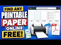 How do I find any type of paper and export it for free online printing