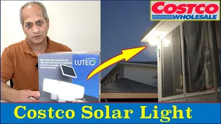 Costco LUTEC Motion Sensor Solar Security Light Review - Unboxing Installation Testing