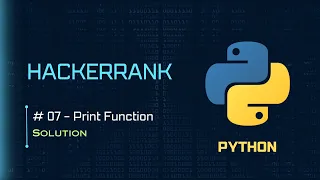 07 Print Function HackerRank Python Solutions codescoot