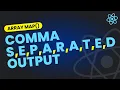 Comma Separated Output from Array Map in React JS JSX