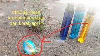 cara membuat cincin kombinasi warna korek api