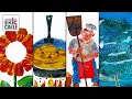 4 Eric Carle Books - Humans Things Compilation Tiny Seed Pancakes Walter Baker Papa Moon