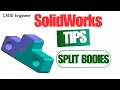 Split Bodies in SolidWorks Multi-Body Modeling Tutorial