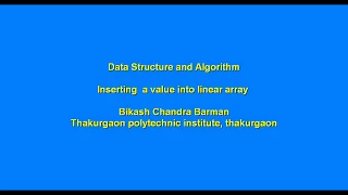 algorithm inserting into linear array