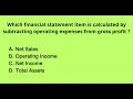 Income Statement Quiz