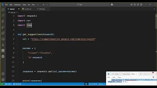 Python 3 Google Autocomplete Suggest API Example to Generate Long Tail Keywords and Save as CSV