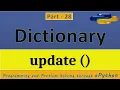 update function on dictionary in with in