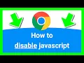 CHROME HOW TO DISABLE JAVASCRIPT Clear Steps