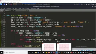 Malicious Python 3 Programming Port Scanner - fin scan