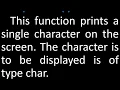 Unformatted Input Output Functions of C by NAGARJUNA B