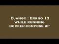 Django Errno 13 while running docker-compose up