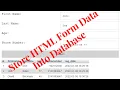 Store Html Form data Into Mysql Database Html CSS PHP and SQL