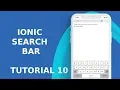 IONIC SEARCH BAR TUTORIAL 10