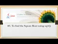 To find the square root of a number using sqrt