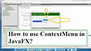ContextMenu in JavaFX How to use ContextMenu in javafx
