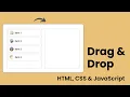 How to Create Drag Drop Elements using HTML CSS JavaScript