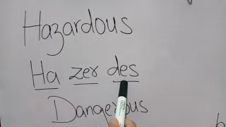 Hazardous Pronunciation Real Meaning Vocal Delivery Synonym