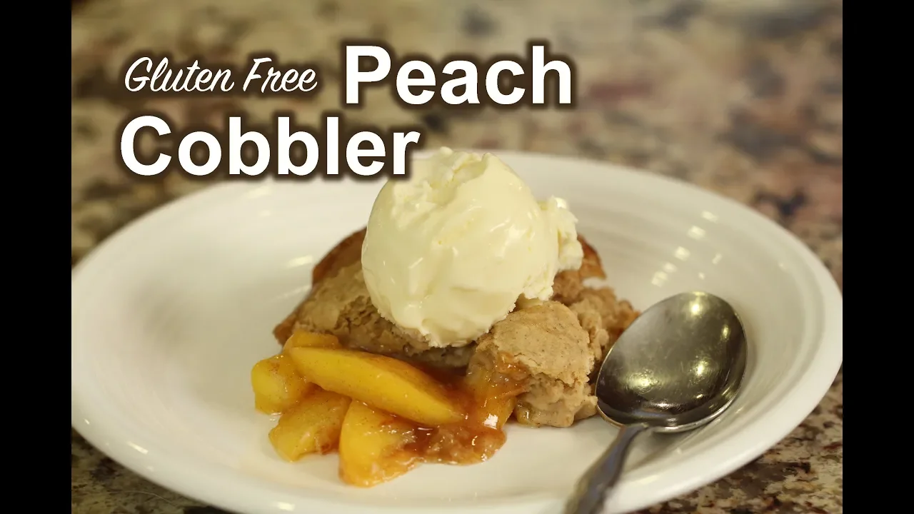 Gluten Free Peach Cobbler   Gluten Free Desserts   Rockin Robin Cooks