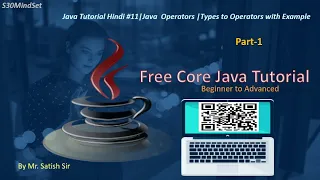 Java Tutorial Hindi PART-1 Java Operators Types of Operators in Java with Examples