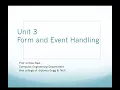 unit 3 - forms and event handling