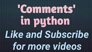 Comments in python python comments types of comments in python comment statements in python