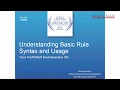 29 Understanding Basic Rule Syntax and Usage