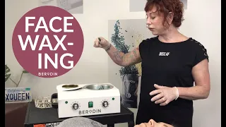 إزالة الشعر بالشمع من الوجه باستخدام Berodin Blue 