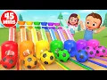 Download Lagu Learn Colors for Children with Color Soccer Balls Wooden Toys 3D Animation | Preschool Toddlers Edu
