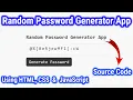 How To Make Random Password Generator App Using HTML CSS JavaScript WebHak5