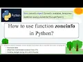 29 How to use function zoneinfo in Python PART 29