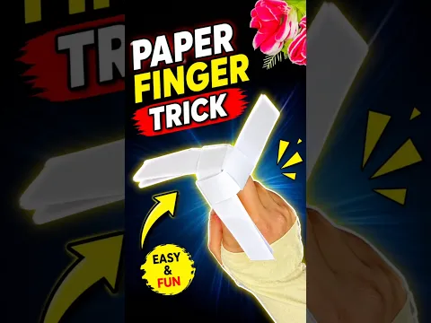 😱 Amazing Paper Finger Trick! | Easy & Fun Paper Craft 🤯 #short #ytshort #diy #easycraftswithsbbo