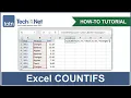 How to use the COUNTIFS function in Excel