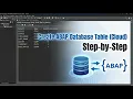ABAP Database Table in Cloud Step-by-Step Tutorial ADT