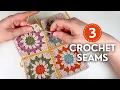 3 Easy Crochet Joins for Granny Squares No Sewing