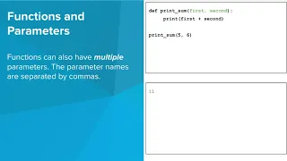 Functions and Parameters 2 - Python