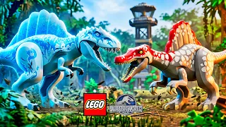 Giganotossauro de GELO vs Espinossauro no LEGO Jurassic World