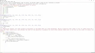 Python ordereddict Practical